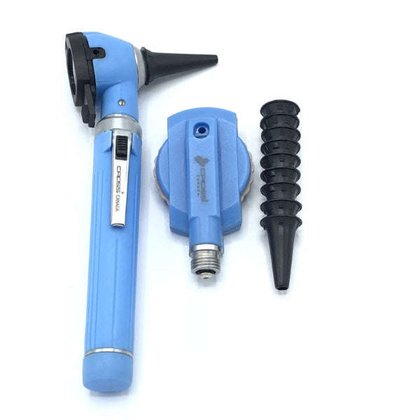 FIBER OPTIC LED POCKET OTOSCOPE & OPHTHALMOSCOPE DIAGNOSTIC SET - CEIL BLUE