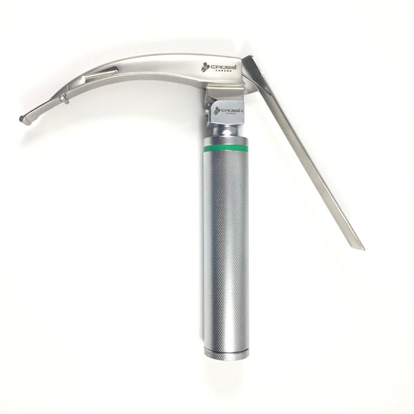 FIBER OPTIC MCCOY LARYNGOSCOPE SET WITH FLEX TIP BLADE # 3 AND HANDLE