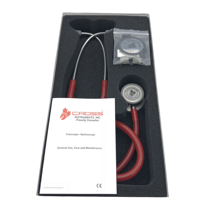 CROSS CANADA CROSSCOPE® 201 CLINICIAN CLASSIC SERIES III STETHOSCOPE - RUBY RED