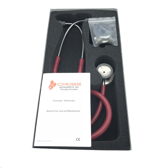 CROSS CANADA CROSSCOPE® 200 CLINICIAN CLASSIC SERIES II STETHOSCOPE – BURGUNDY