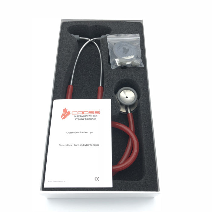 CROSS CANADA CROSSCOPE® 200 CLINICIAN CLASSIC SERIES II STETHOSCOPE – RUBY RED