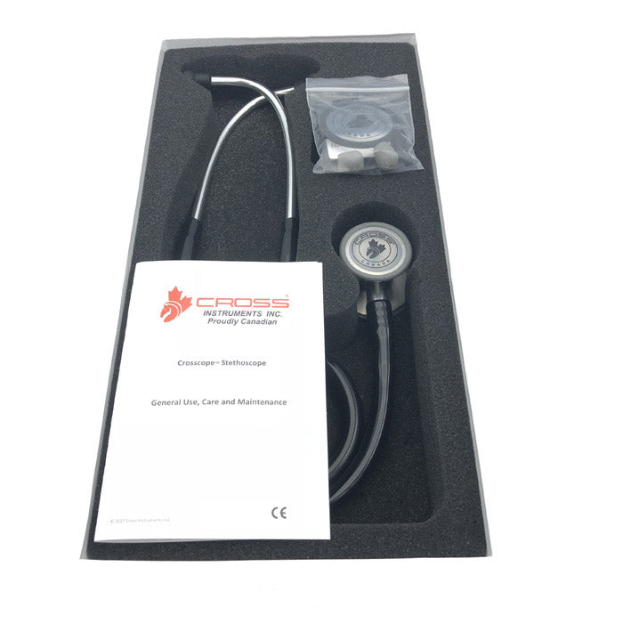 CROSS CANADA CROSSCOPE 203 - CONVERTIBLE CARDIOLOGY CLINICIAN SERIES IV STETHOSCOPE - BLACK