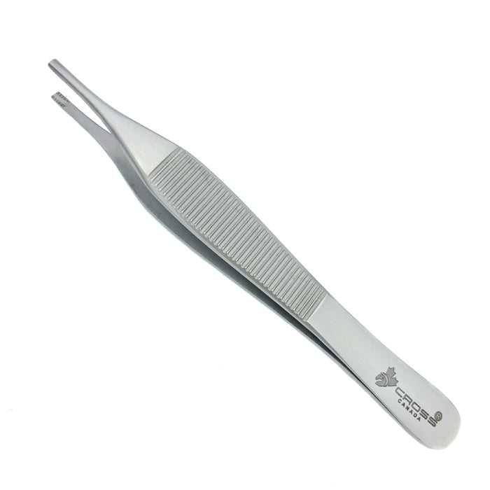 Adson-Brown Tissue Forceps, 4.75" (12cm), Straight, 7x7 Teeth Side Grasping