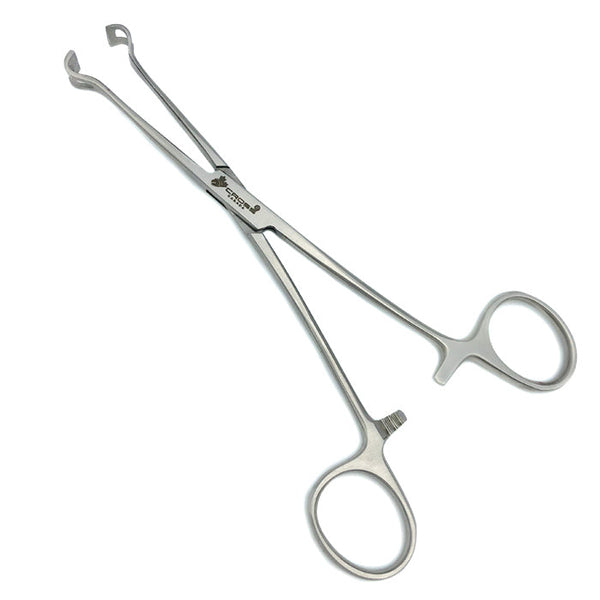 Babcock Tissue Forceps, 6.25" (16cm), Horizontally Serrated, Straight, Atraumatic, Fenestrated