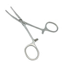 Baby-Kocher Intestinal Forceps, 5" (13cm ), Curved, Longitudinal Serrations