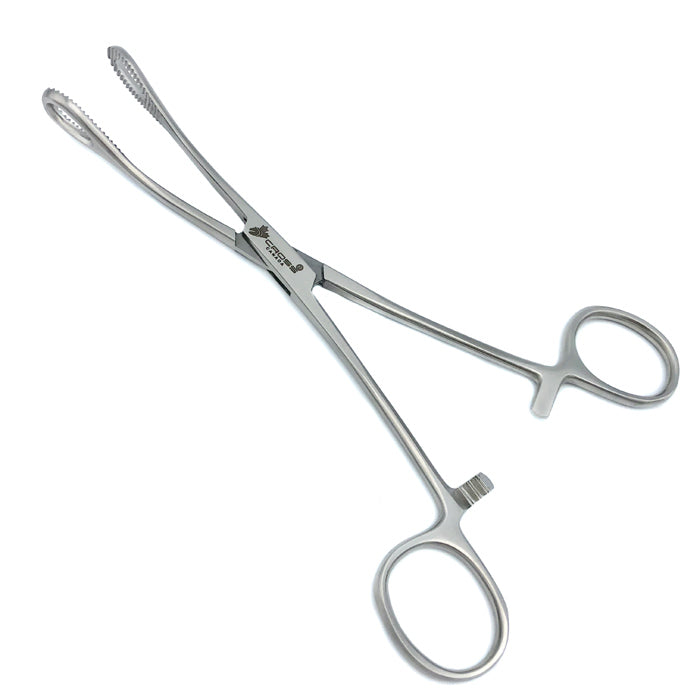 Ballenger Sponge Forceps, 7" (18cm), Curved, Serrated