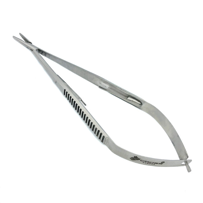 Castroviejo Needle Holder, 5.5" (14cm), Straight with Lock, Serrated