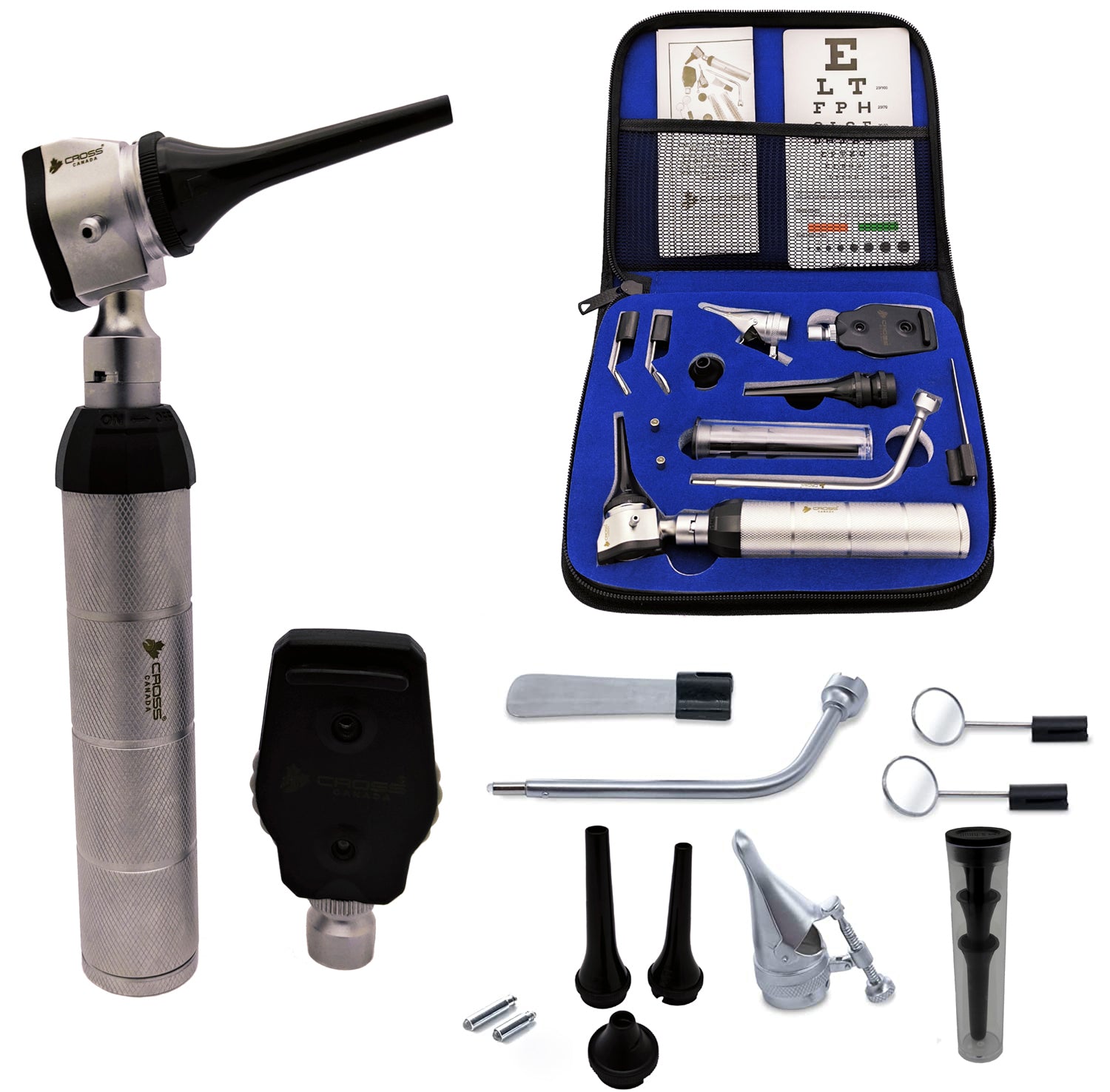 VETERINARY EENT OTOSCOPE AND OPHTHALMOSCOPE DIAGNOSTIC SET, LED