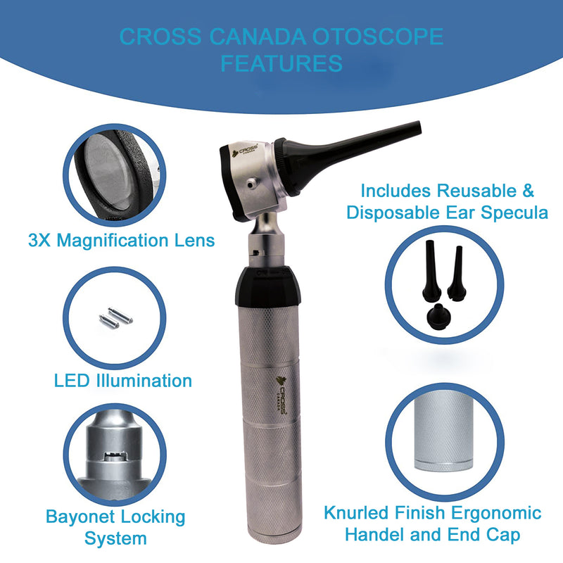 CROSS CANADA VETERINARY LED OPHTHALMOSCOPE & OTOSCOPE DIAGNOSTIC SET