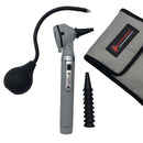 FIBER OPTIC LED POCKET OTOSCOPE DIAGNOSTIC SET - GRAY