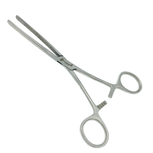 Doyen Intestinal Forceps, 7" (18cm), Straight, Diagonal Serrations