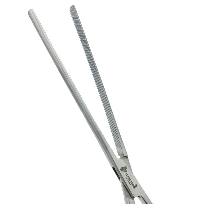 Doyen Intestinal Forceps, 9" (23cm), Straight, Diagonal Serrations