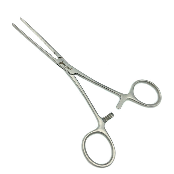 Doyen Intestinal Forceps, 7" (18cm), Straight, Longitudinal Serrations