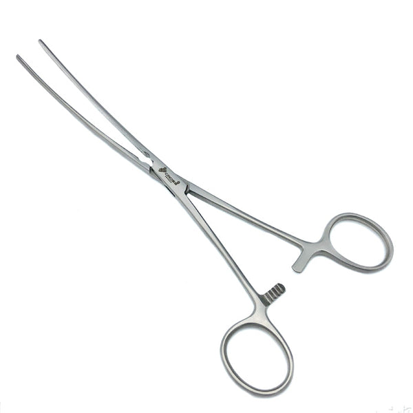 Mayo-Robson Intestinal Forceps, 10" (25cm), Curved - Longitudinal Serations