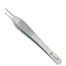 Micro Adson Tissue Forceps, 4.75" (12cm), Straight, 1x2 Teeth, Ultra Fine Tip, Smooth Jaws
