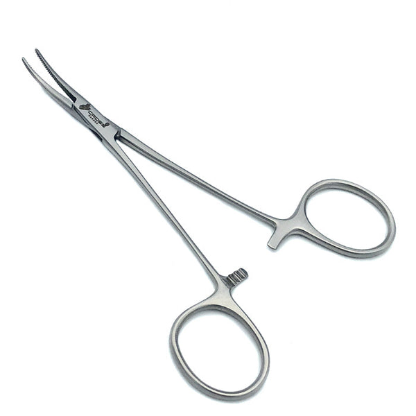 Micro Mosquito Forceps, 5" (13cm), Curved, Serrated, Delicate