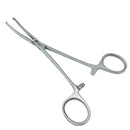 Rochester-Oschner (Kocher) Forceps, 7.75” (20cm), Curved, Serrated, 1x2 Teeth