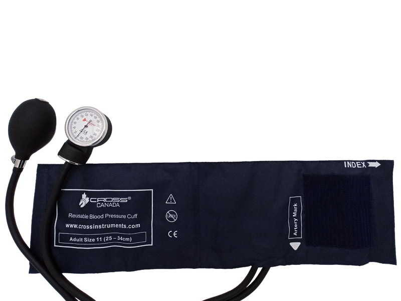 CROSS CANADA CROSSPHYG PRO ANEROID SPHYGMOMANOMETER LARGE, NAVY BLUE